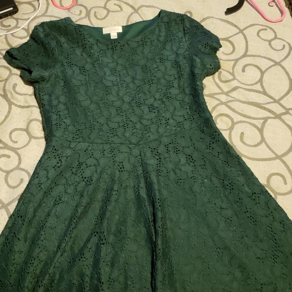 Emerald green dress